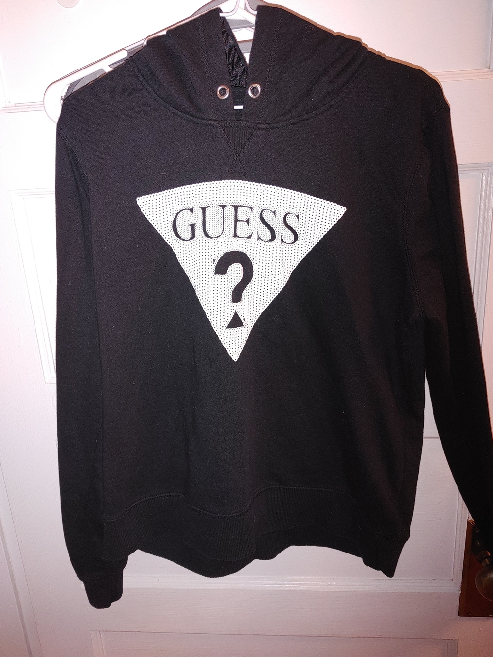 Guess Black Crewneck Sweatshirt with White Triangle Logo